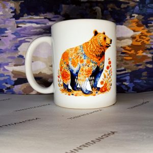 Кружка 00400 медведи хохлома