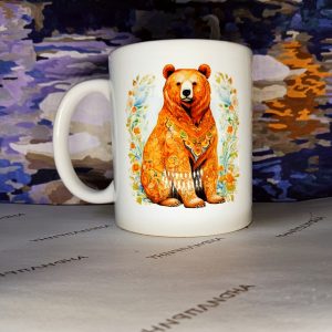 Кружка 00402 медведи хохлома